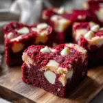 heart-shaped red velvet brownies - featured image