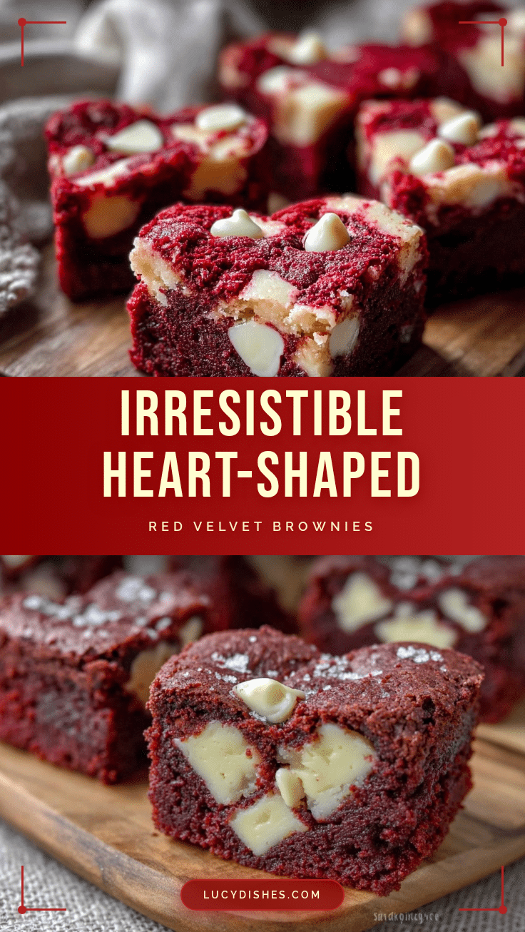 heart-shaped red velvet brownies recipe