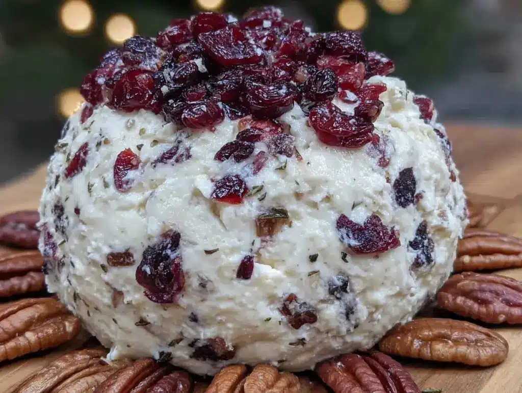 holiday cheese ball recipe - featured image