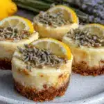 mini lemon lavender cheesecakes - featured image