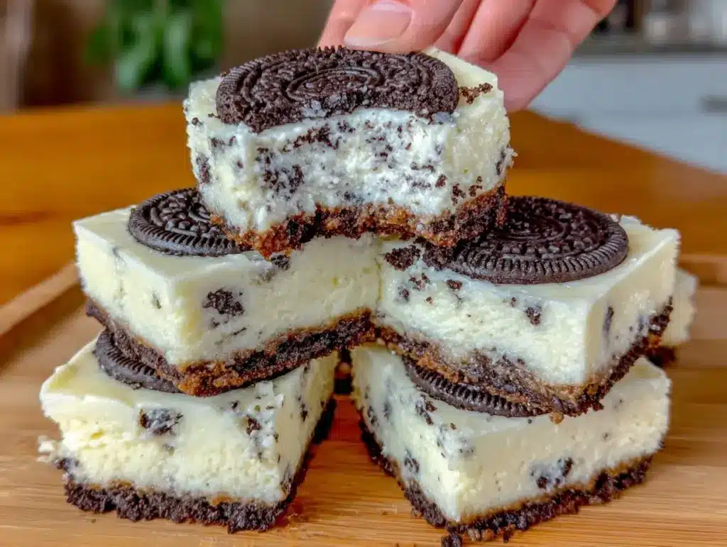no-bake Oreo cheesecake bars - featured image