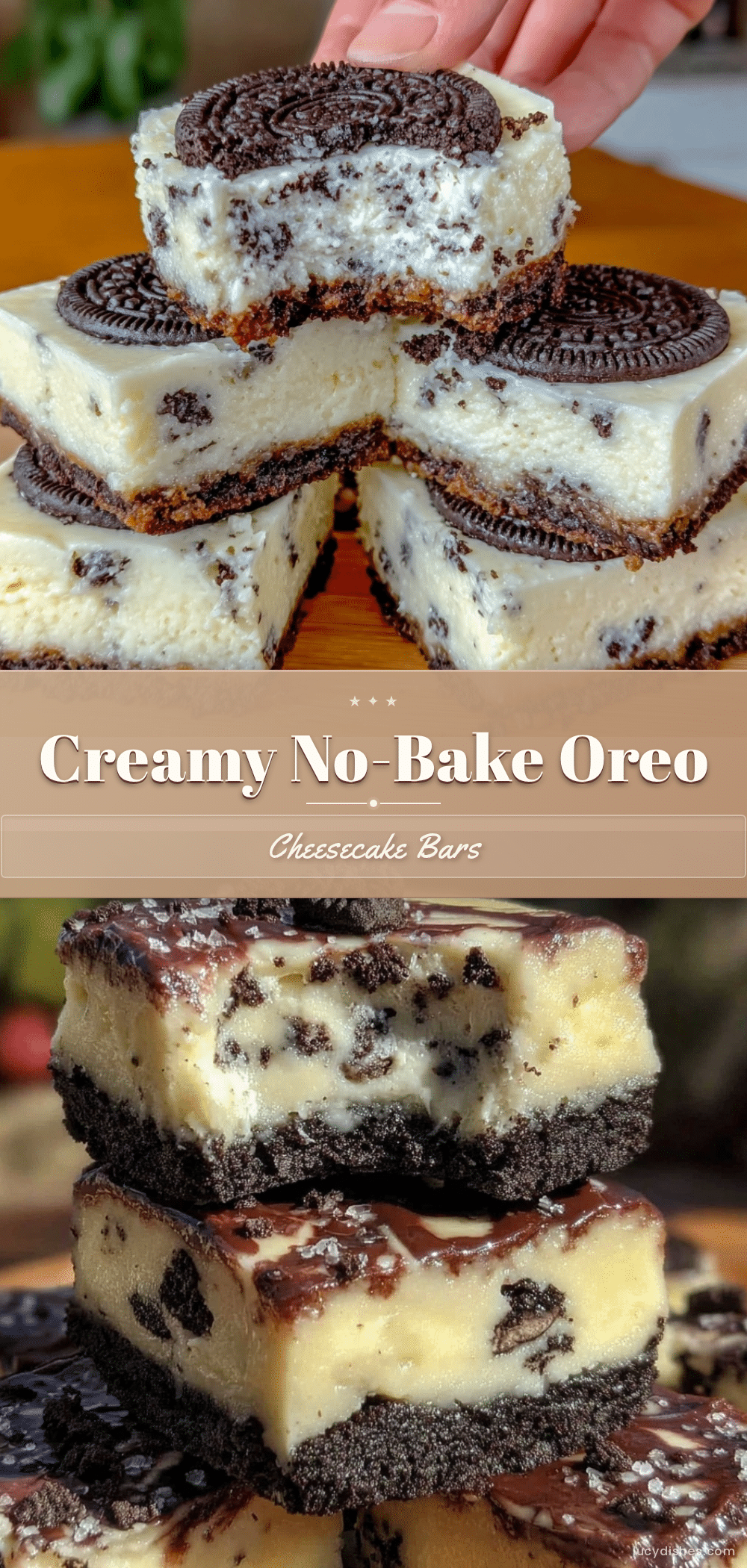 no-bake Oreo cheesecake bars recipe