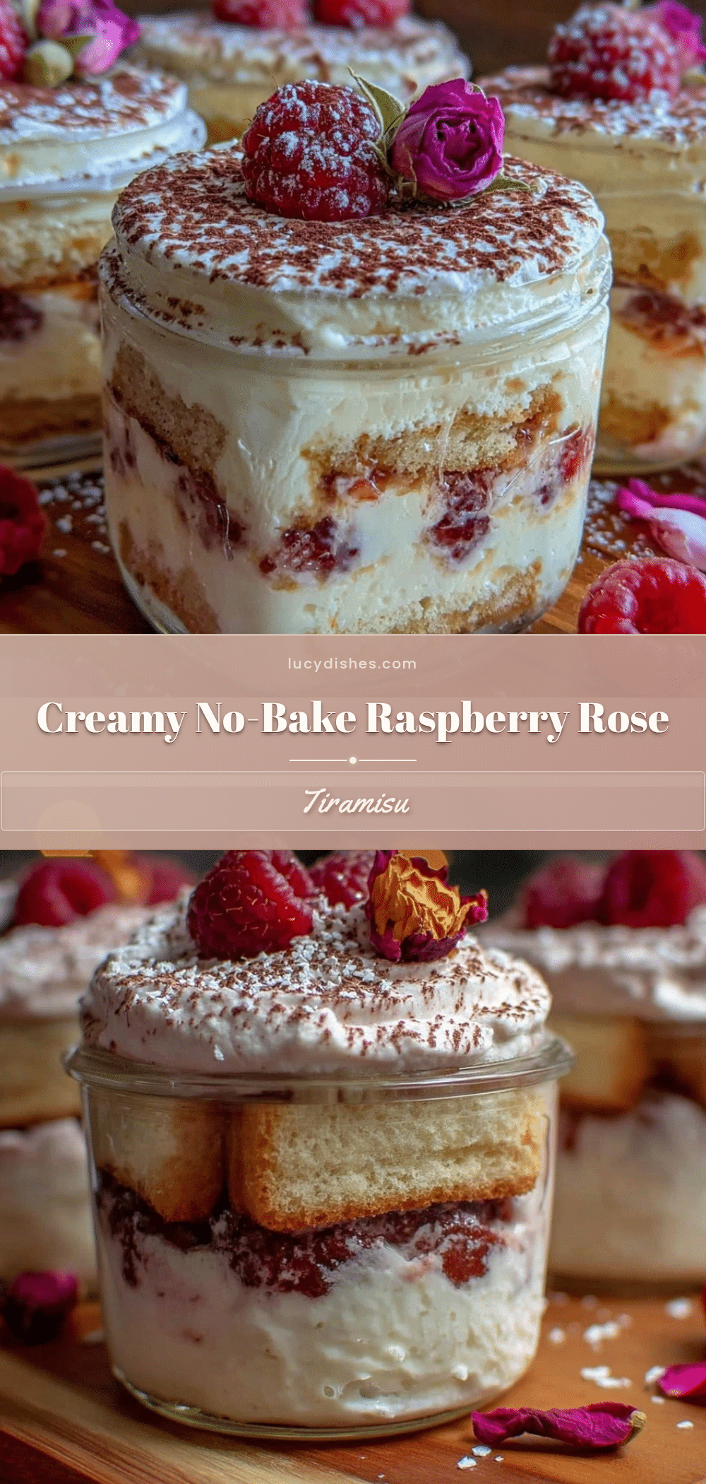 no bake raspberry rose tiramisu recipe