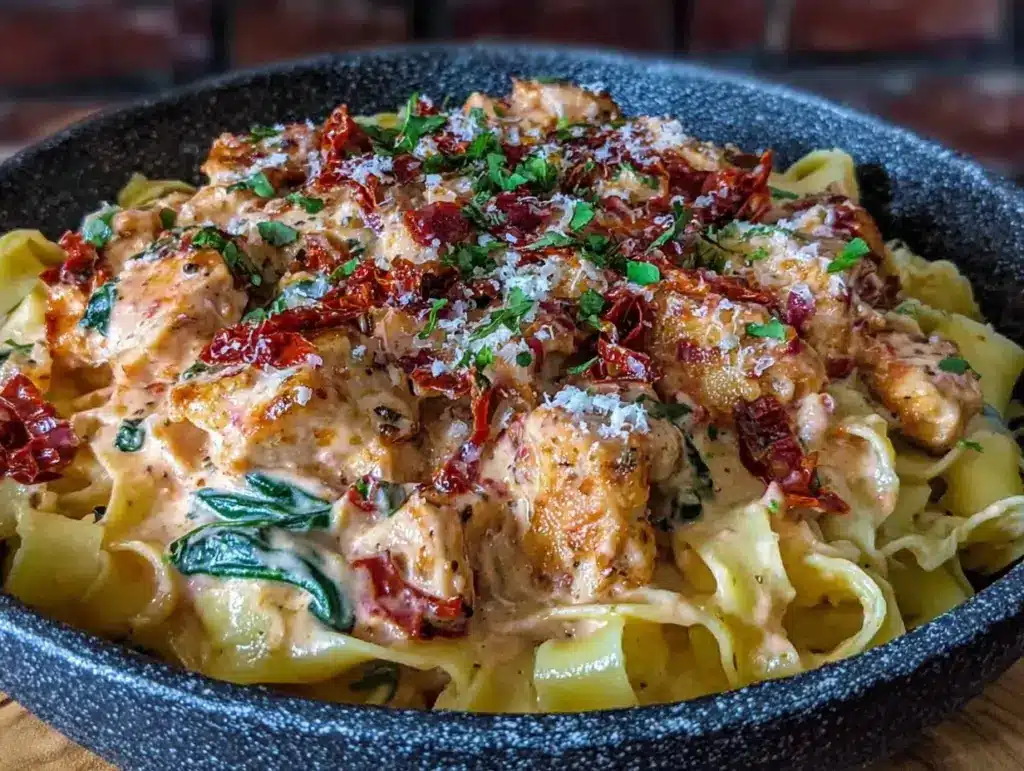 one-pot Tuscan chicken pasta - featured image