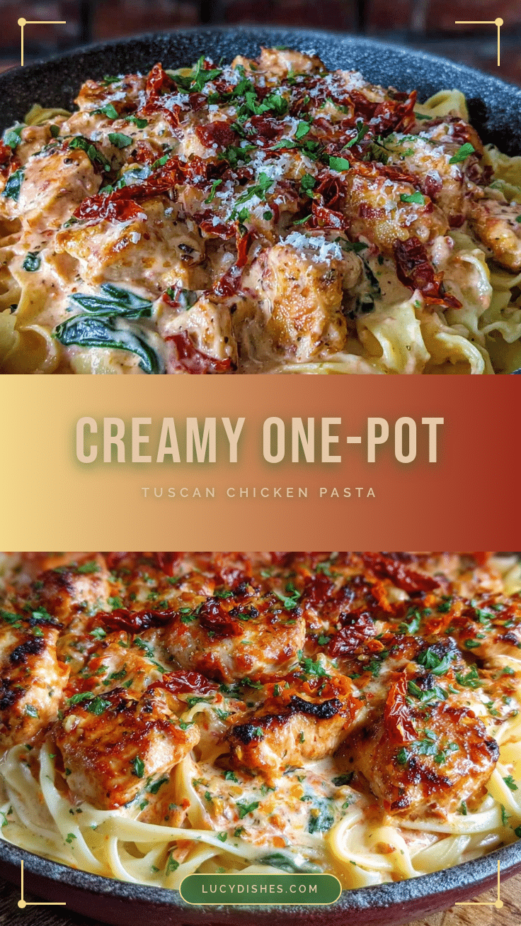 one-pot Tuscan chicken pasta recipe
