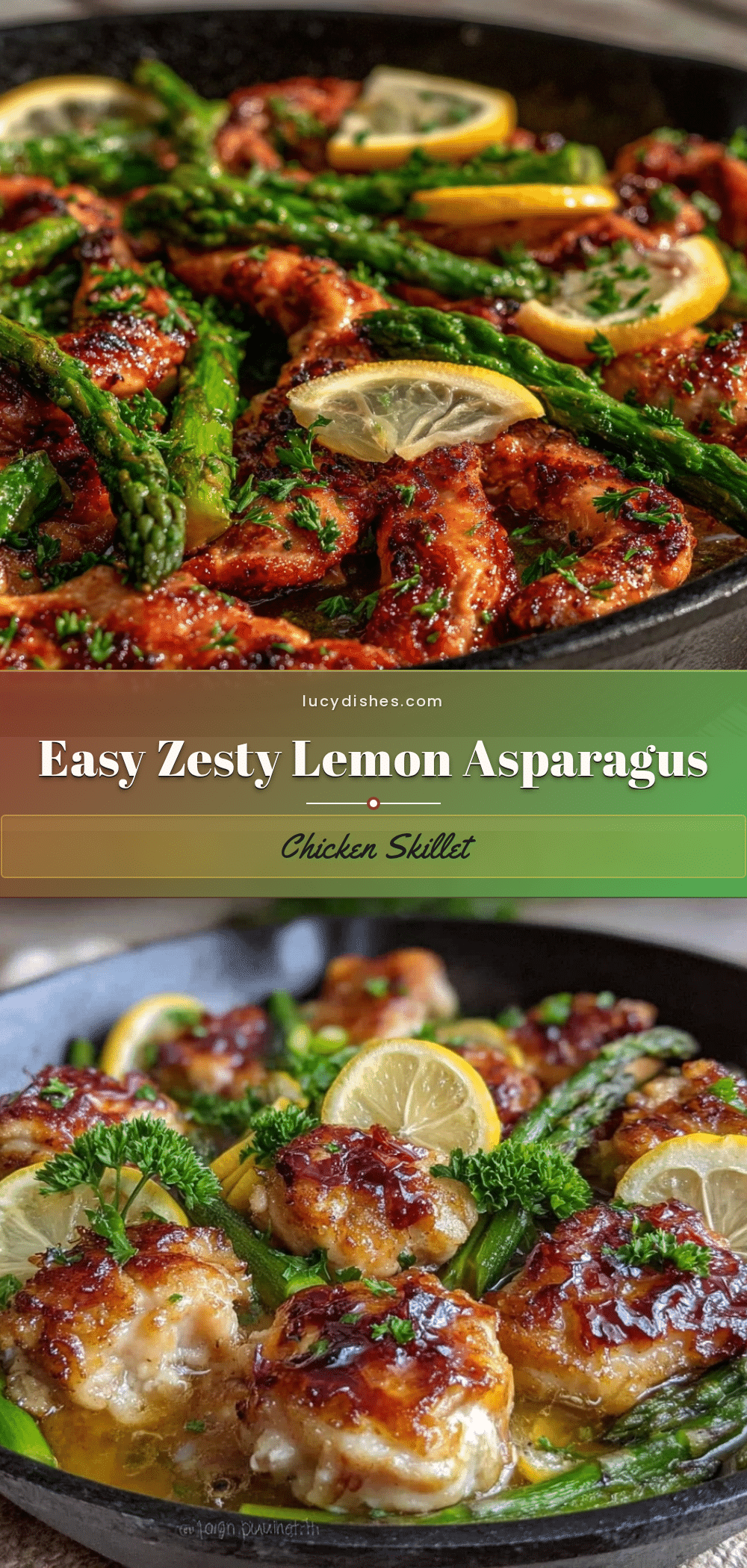 one skillet lemon asparagus chicken recipe
