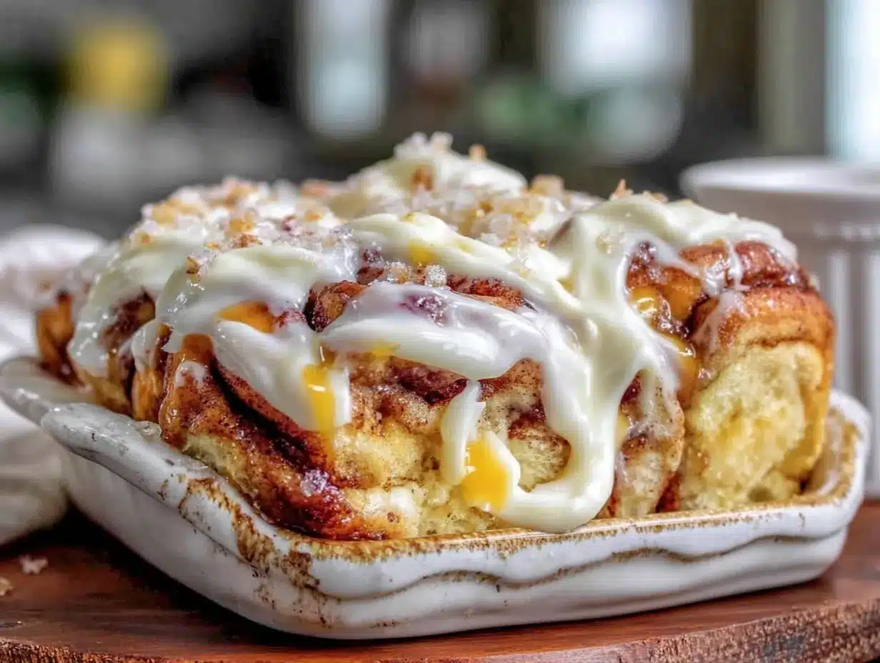 overnight cinnamon roll casserole preparation steps