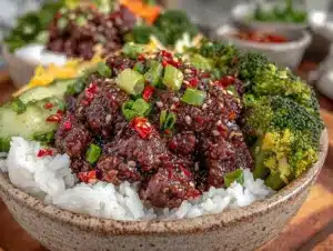 quick korean ground beef bulgogi bowls - featured image