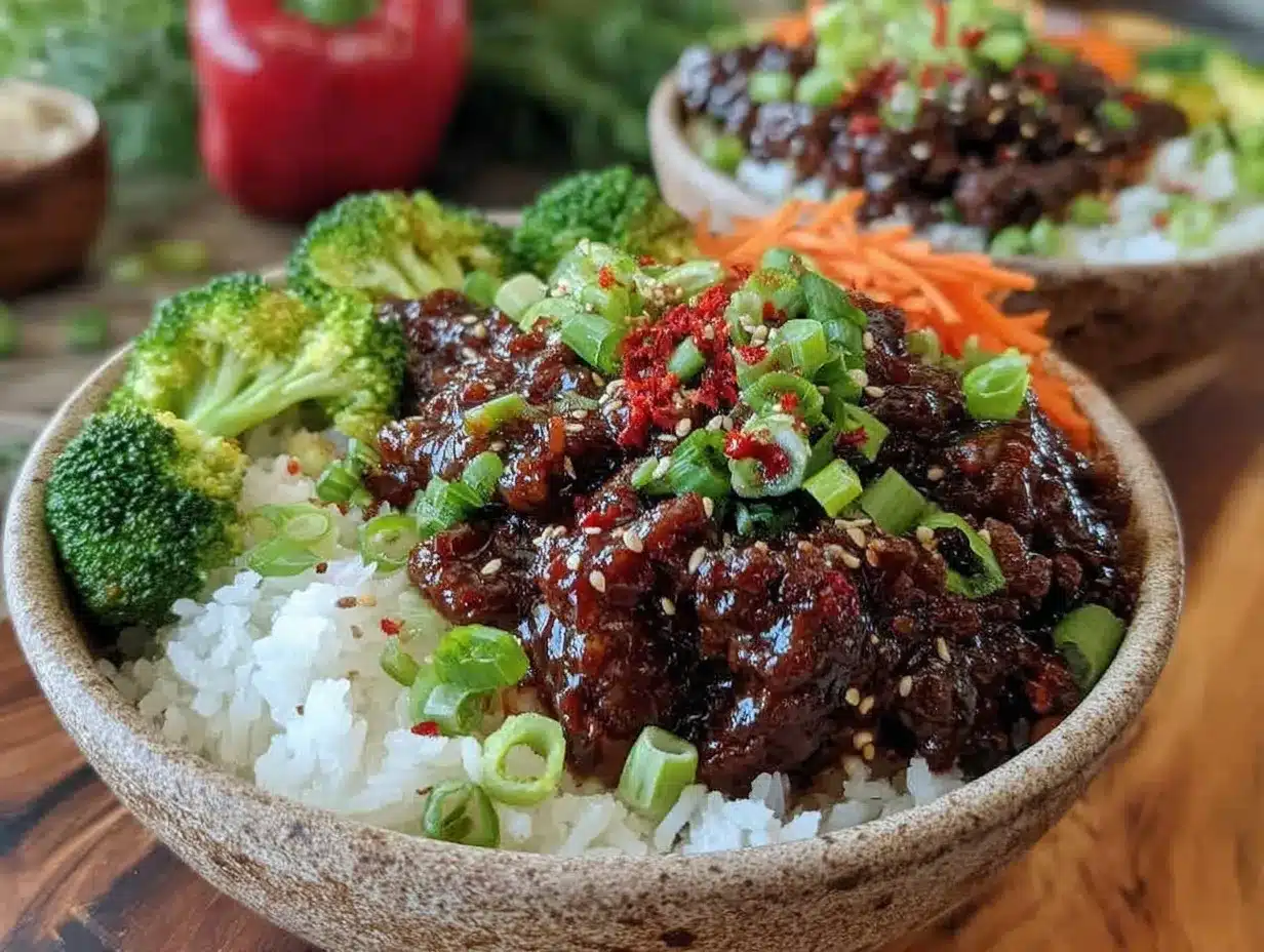 quick korean ground beef bulgogi bowls preparation steps