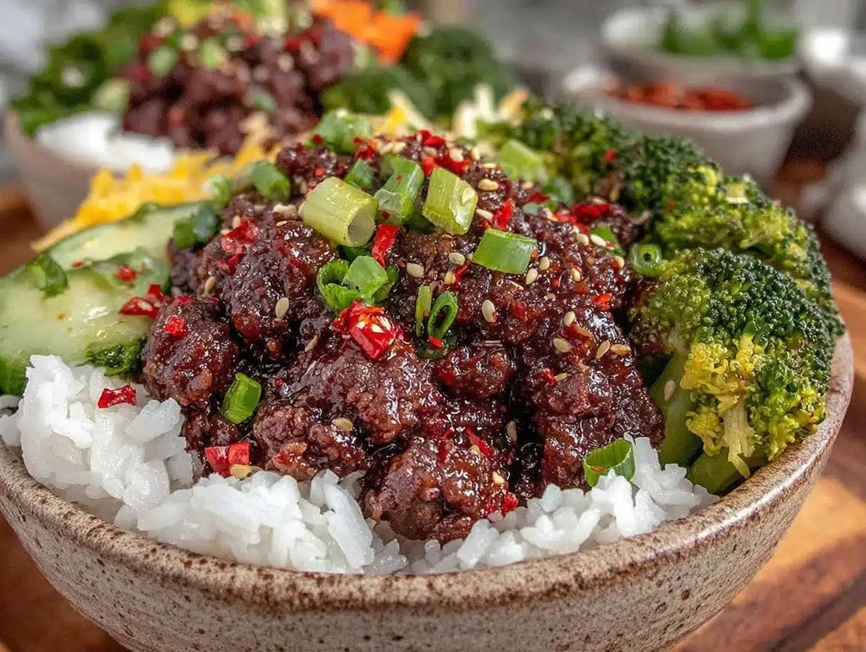 quick korean ground beef bulgogi bowls - featured image