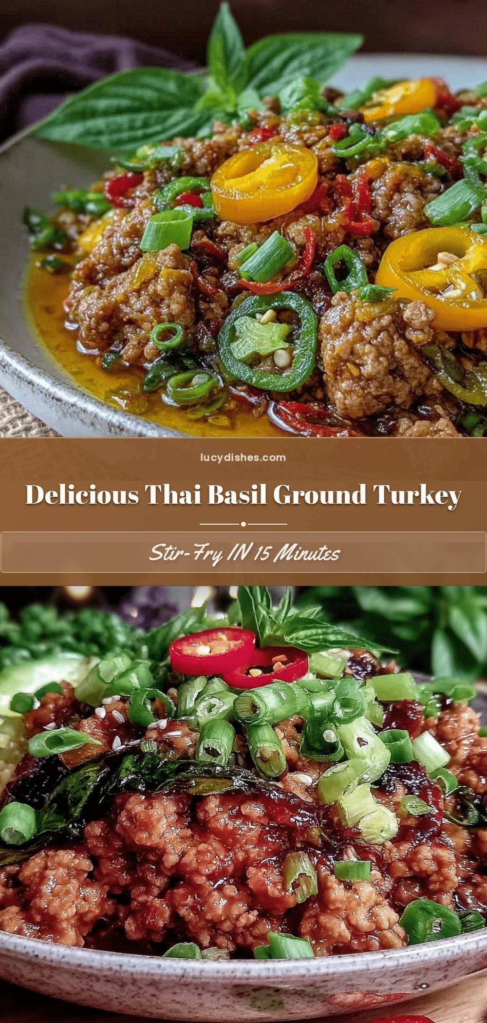 quick Thai basil ground turkey stir-fry recipe