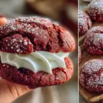 red velvet crinkle cookies - featured image