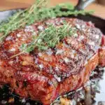 reverse seared ribeye steak - featured image