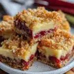 rhubarb custard bars - featured image