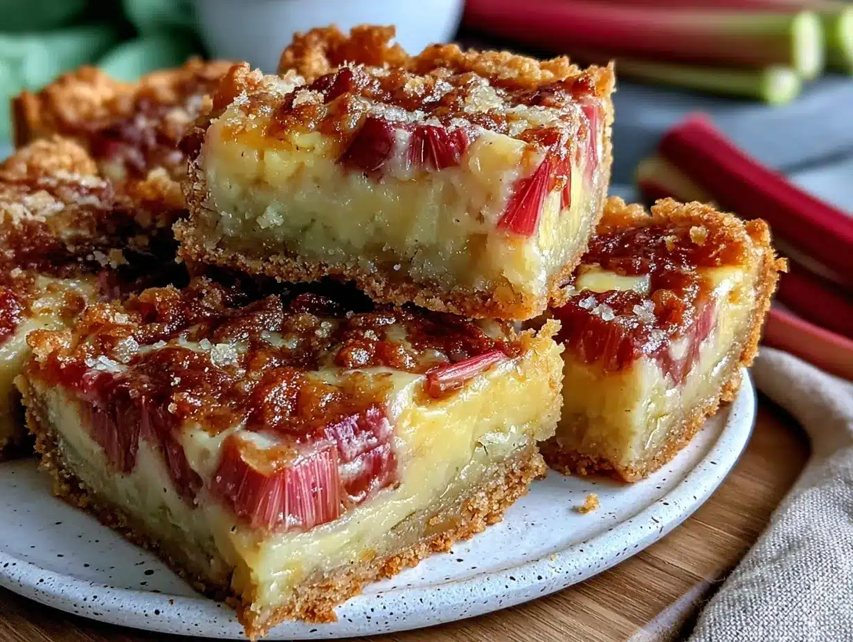 rhubarb custard bars preparation steps