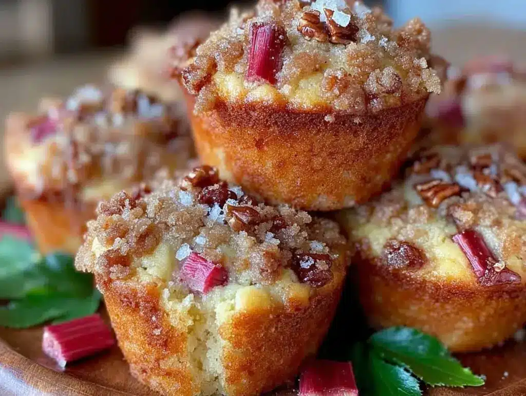 rhubarb muffins - featured image