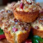 rhubarb muffins - featured image