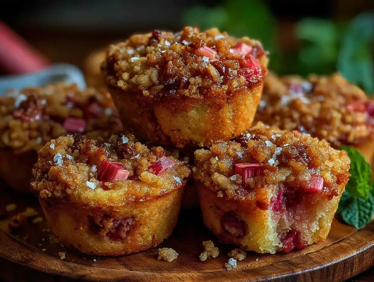 rhubarb muffins preparation steps