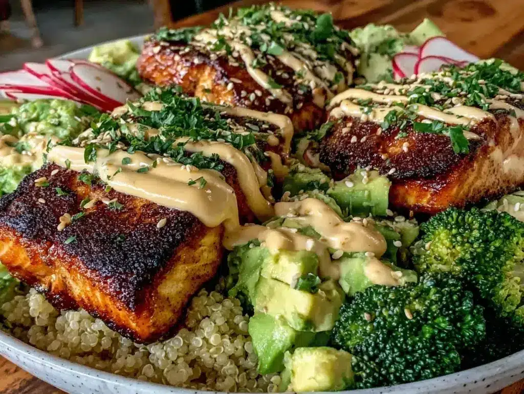 salmon bowls recipe - featured image