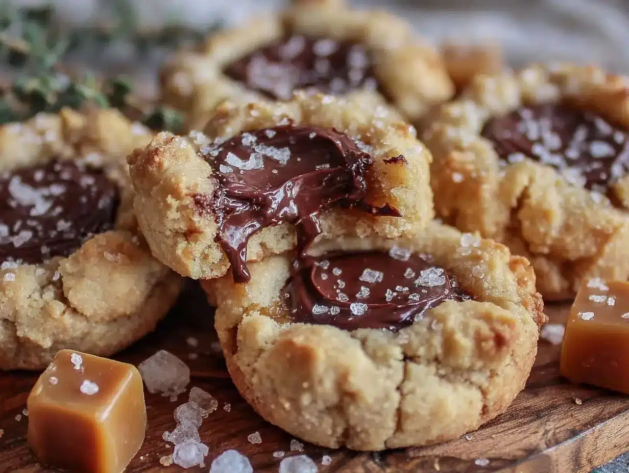 salted caramel thumbprint cookies preparation steps