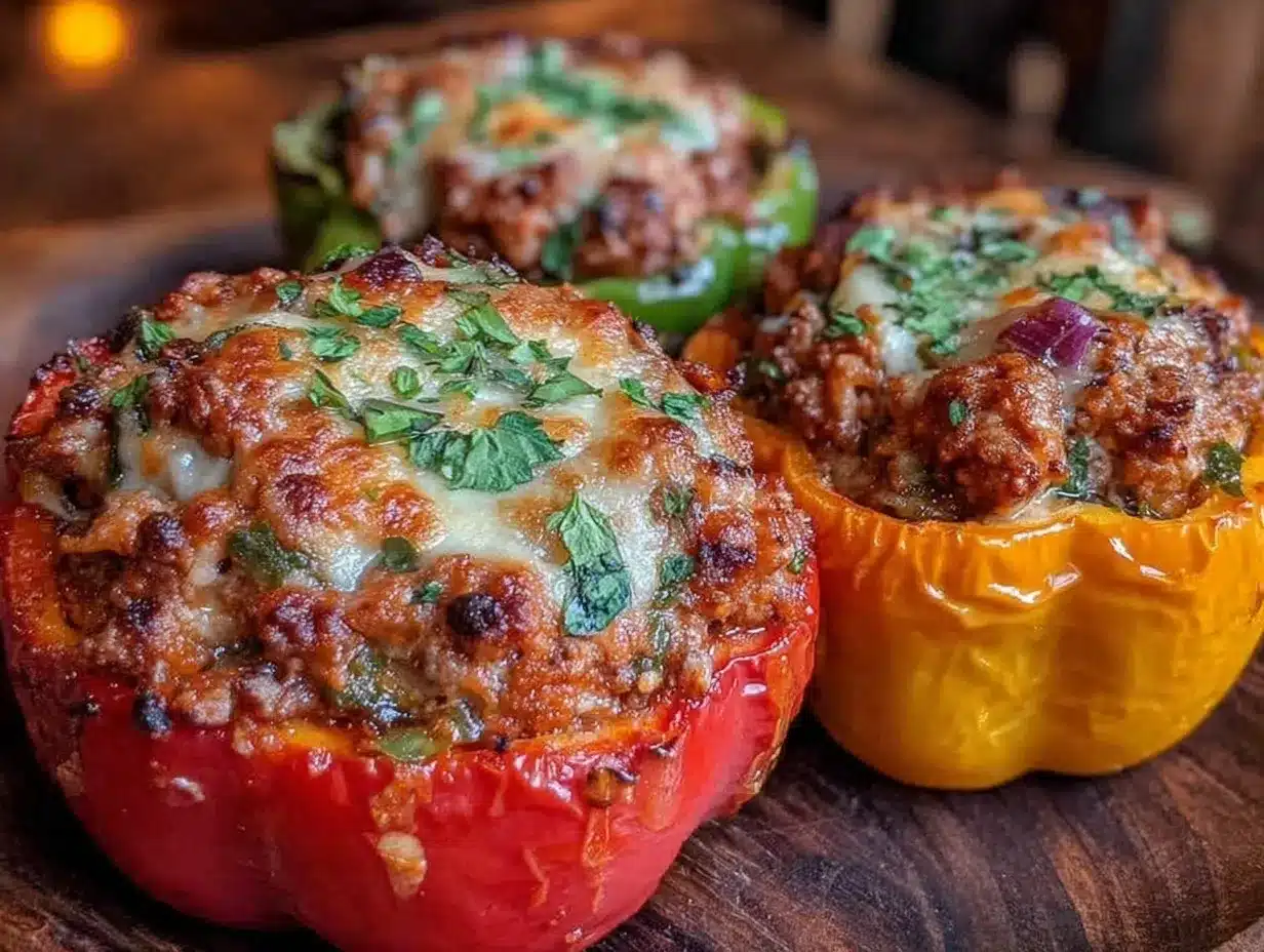 savory stuffed bell peppers without rice preparation steps