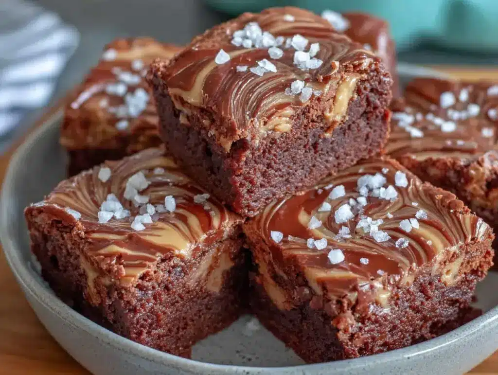 savory tahini swirl brownies - featured image