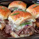 slow cooker french dip sliders - featured image