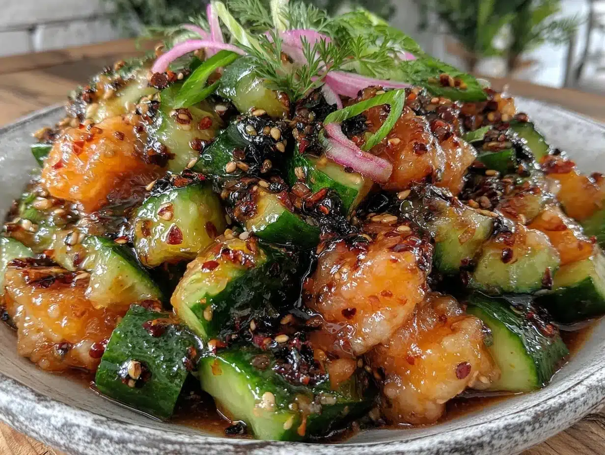 smashed cucumber salad preparation steps