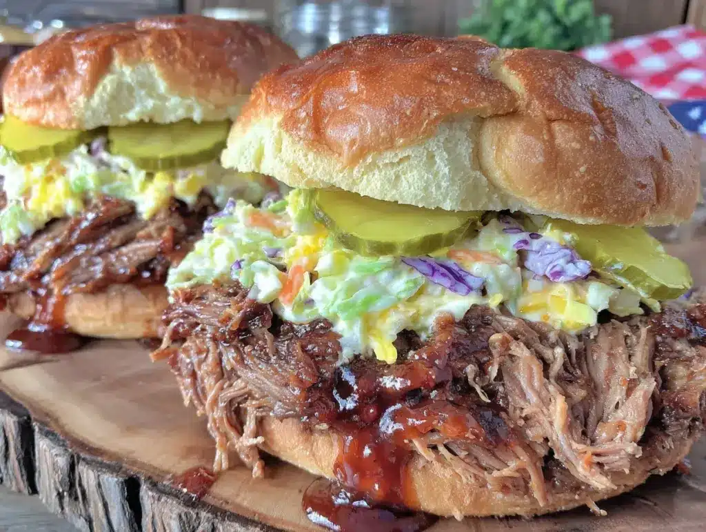 smoked pulled pork sandwiches - featured image