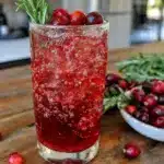 sparkling cranberry mocktail - featured image