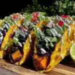 sweet potato and black bean tacos - featured image