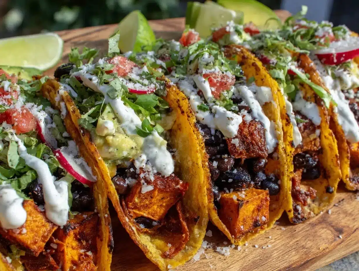sweet potato and black bean tacos preparation steps